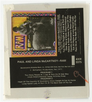 Paul McCartney Cassette Proof
